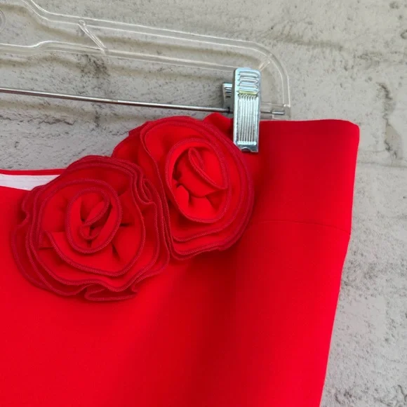 Amanda Uprichard Sabine Mini Sheath Dress Red Size Medium - Picture 6 of 13